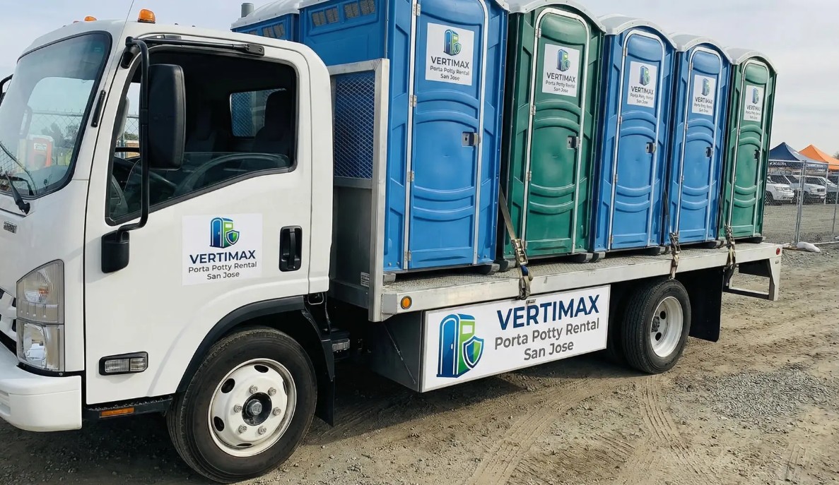 Vertimax Porta Potty Rental San Jose Delivery Truck